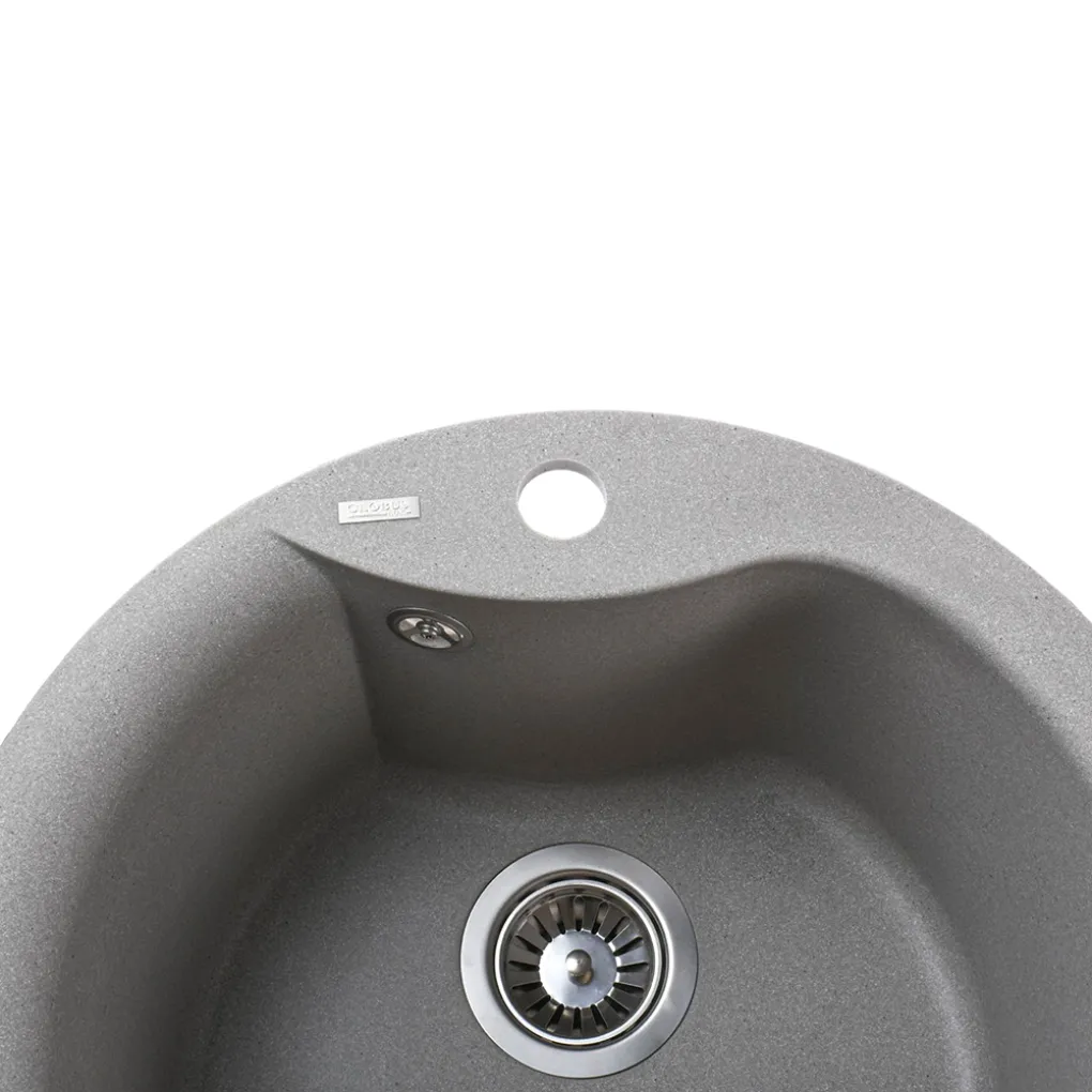 Гранітна мийка Globus Lux ORTA 485 мм-А0005, сірий камiнь- Фото 4